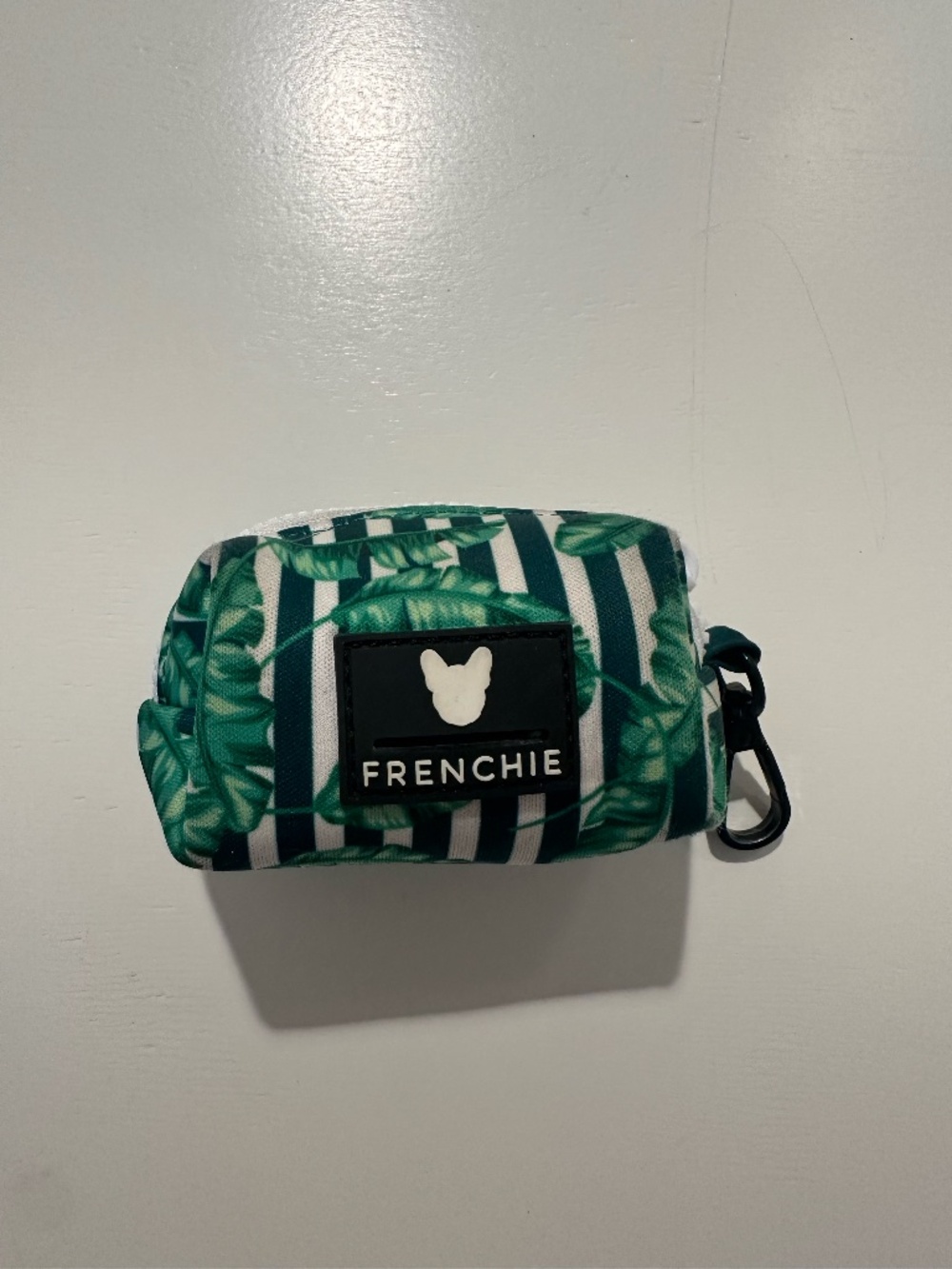Frenchie Bulldog Poo Bag Holder - Palm Print